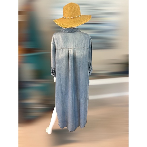 UNBRANDED Cute washed out denim blue tunic dress sz 1X 2X 3X - Picture 3 of 5